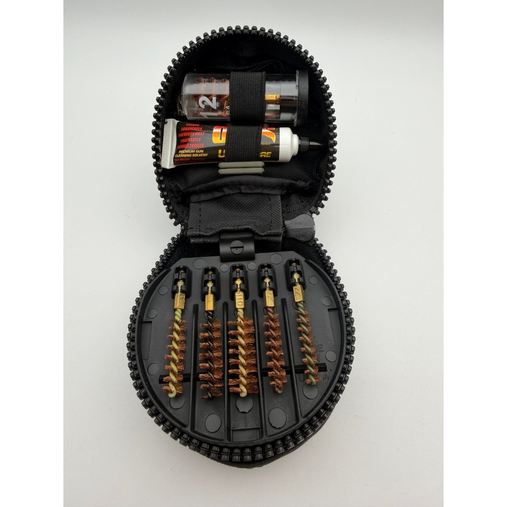 Otis Cabela's Universal Gun Cleaning Kit Multi-Caliber Bore Brushes Solvent Case